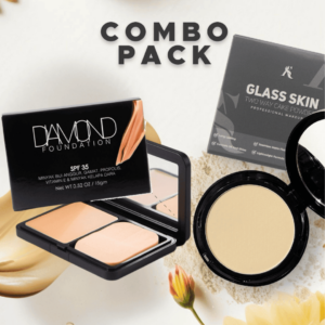 Combo Diamond Foundation + Bedak Glass Skin